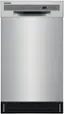 Front. Frigidaire - Frigidaire 18" Compact Front Control Built-In Dishwasher with Stainless Steel Tub, 52 dba - Stainless Steel.
