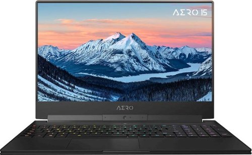 GIGABYTE - AERO 15.6" Gaming Laptop - Intel Core i9 - 16GB Memory - NVIDIA GeForce RTX 2070 Max-Q - 1TB Solid State Drive - Black-Front_Standard 