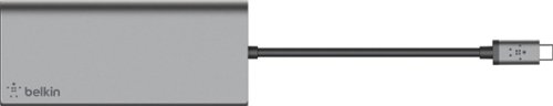 Belkin 4-Port USB Type-C Hub with Gigabit Ethernet Adapter - Space Gray WORLDWIDE DELIVERY