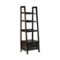 Simpli Home - Sawhorse Modern Industrial Solid Wood 4-Shelf 2-Drawer Bookcase - Dark Chestnut Brown-Front_Standard