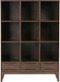 Simpli Home - Harper Mid Century Modern Cube Storage Bookcase With Drawers - Walnut Brown-Front_Standard
