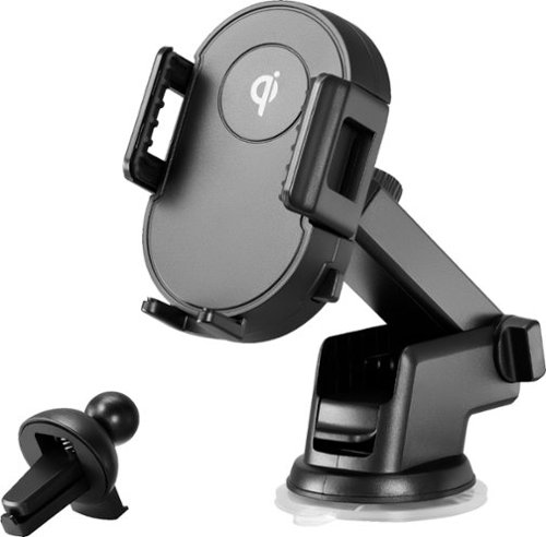 Insignia™ 10W Qi Certified Wireless Charging Car Mount for iPhone/Android - Black WORLDWIDE DELIVERY