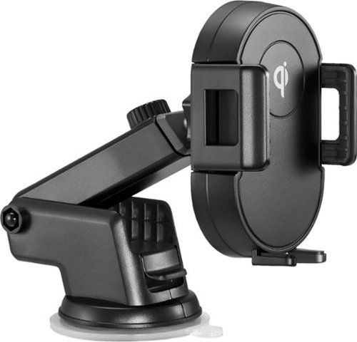Insignia™ 10W Qi Certified Wireless Charging Car Mount for iPhone/Android - Black GLOBAL SHIPPING