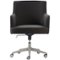 Finch - Home Office Chair in Modern Design with Cushioned Seat Stainless Steel Base Swivel & Tilt Adjustable Height Twill Fabric - Gray-Front_Standard