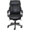 La-Z-Boy - Hyland Bonded Leather & Memory Foam Executive Chair - Gray/Black-Front_Standard
