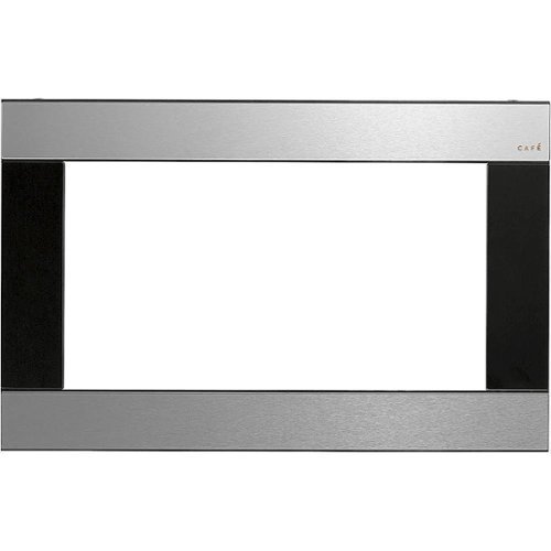 Café - Modern Glass 27" Trim Kit for Microwave Ovens - Platinum glass