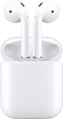 Apple - Geek Squad Certified Refurbished AirPods with Charging Case (Latest Model) - White