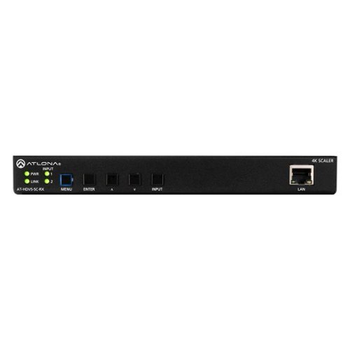 Atlona - HDVS Series 4K/UHD Scaler for HDBaseT and HDMI - Black