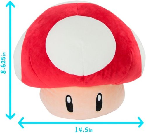 TOMY Club Mocchi Mocchi - Mario Kart Red Mushroom 15 Mega Plush WORLDWIDE DELIVERY
