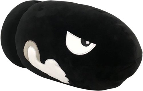 TOMY Club Mocchi-Mocchi Mario Kart Bullet Bill Mega 15 inch Plush Stuffed Toy - Black/White/Gray GLOBAL SHIPPING