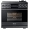 Dacor - Contemporary 5.4 Cu. Ft. Self-Cleaning Freestanding Gas Convection Range with 6 burners, Liquid Propane Convertible - Graphite-Front_Standard