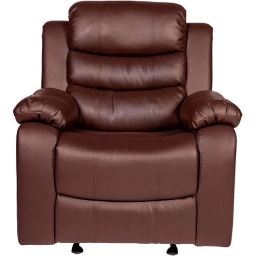 Relaxzen - Oscar PU Coated Leather Recliner - Brown
