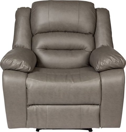 Relaxzen - Lincoln Massage Recliner - Gray-Front_Standard 