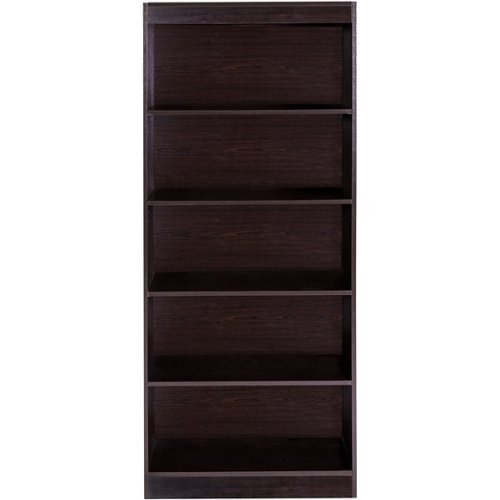 

OneSpace - Particle Board & Steel 5-Shelf Bookcase - Espresso