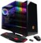 CyberPowerPC - Gaming Desktop - AMD Ryzen 3-Series - 8GB Memory - NVIDIA GeForce GT 1030 - 1TB Hard Drive + 120GB Solid State Drive - Black-Front_Standard