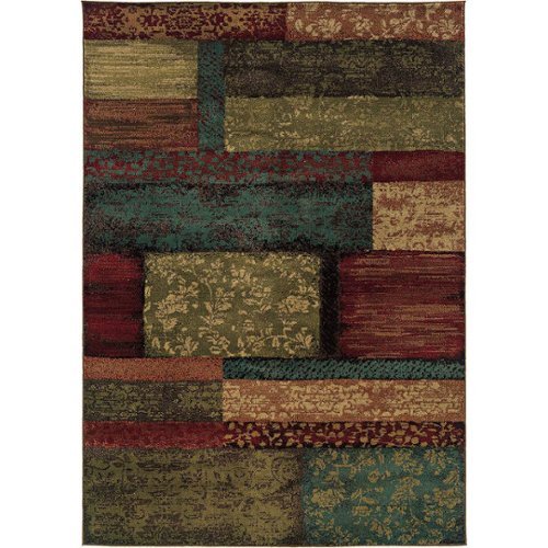 Noble House - Sheldon Floral 7'10" x 10' Rug - Brown/Multi-Colored-Front_Standard 