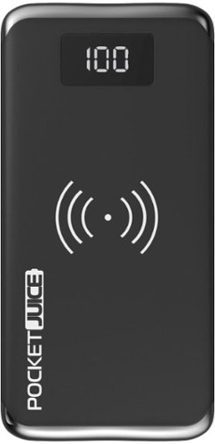 Tzumi - PocketJuice Wireless 15,000 mAh Portable Charger for Most USB Enabled Devices - Black-Front_Standard 