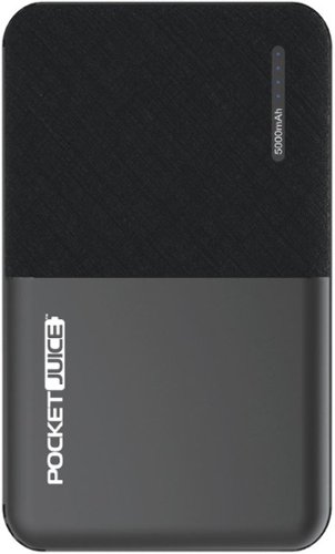 Tzumi - PocketJuice Slim Pro 5,000 mAh Portable Charger for Most USB Enabled Devices - Black
