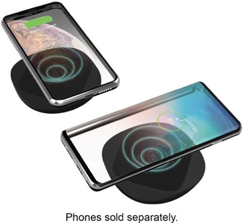 Tzumi 10W Fast Charge Wireless Charging Pad for iPhone/Android (2-Pack) - Black GLOBAL SHIPPING