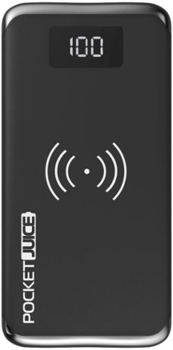 Tzumi - PocketJuice Wireless 20,000 mAh Portable Charger for Most USB Enabled Devices - Black-Front_Standard 