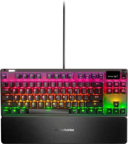 SteelSeries - Apex 7 TKL Wired Mechanical Red Linear & Quiet Switch Gaming Keyboard with RGB Backlighting - Black