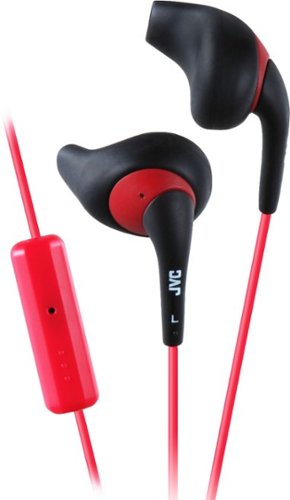  JVC - HA ENR15 Gumy Sport Wired In-Ear Headphones - Red/Black