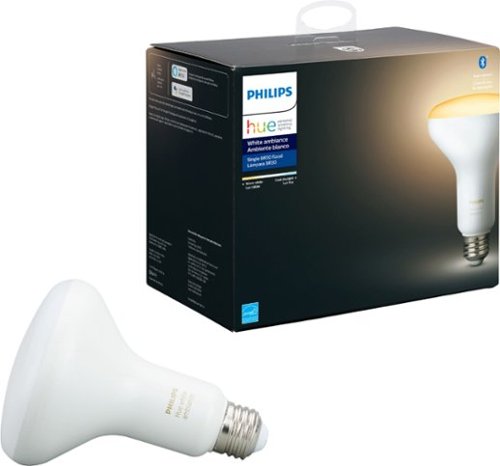 Philips - Hue BR30 Bluetooth Smart LED Bulb - White Ambiance