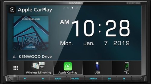 Kenwood - 7" - Android Auto/Apple® CarPlay™ - Built-in Bluetooth - In-Dash CD/DVD/DM Receiver - Black-Front_Standard 