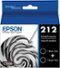 Epson - 212 2-Pack Standard Capacity Ink Cartridges - Black-Front_Standard