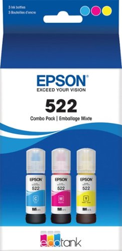 Epson - EcoTank 522 3-Pack Ink Bottles - Cyan/Magenta/Yellow