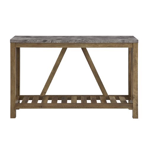 Walker Edison - Modern Farmhouse Entryway Table - Dark Concrete