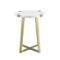 Walker Edison - Urban Industrial Side Table - Faux Marble/Gold-Front_Standard