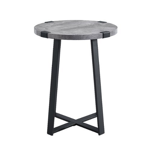 Walker Edison - Urban Industrial Side Table - Dark Concrete
