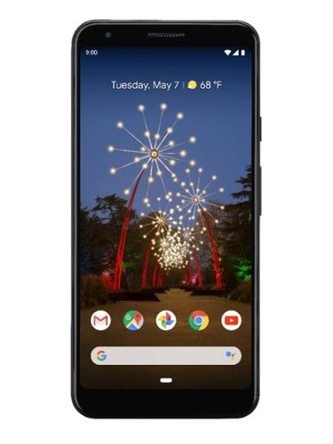 Google - Pixel 3a XL - Just Black (Verizon)-Front_Standard 