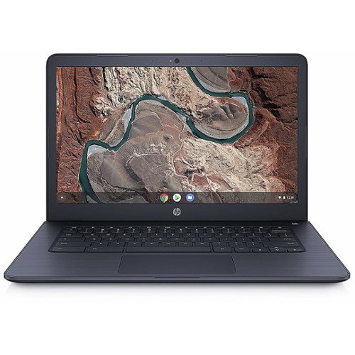 HP - 14" Chromebook - AMD A4-Series - 4GB Memory - AMD Radeon R4 - 32GB eMMC Flash Memory - Textured, Ink Blue-Front_Standard 