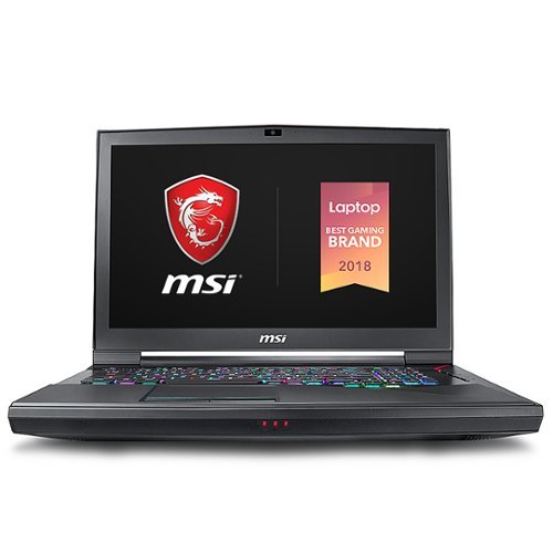 MSI - 17.3" 4K Ultra HD Gaming Laptop - Intel Core i9 - 64GB Memory - NVIDIA GeForce RTX 2080 - 1TB Hard Drive + 1TB SSD - Aluminum Black-Front_Standard 