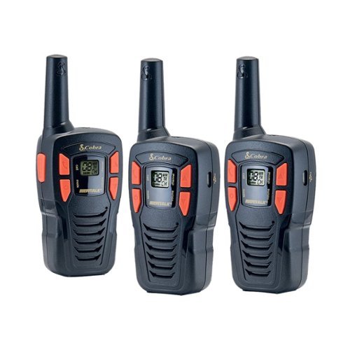 Cobra - MicroTALK 16-Mile, 22-Channel FRS/GMRS 2-Way Radios (3-Pack) - Red/Black