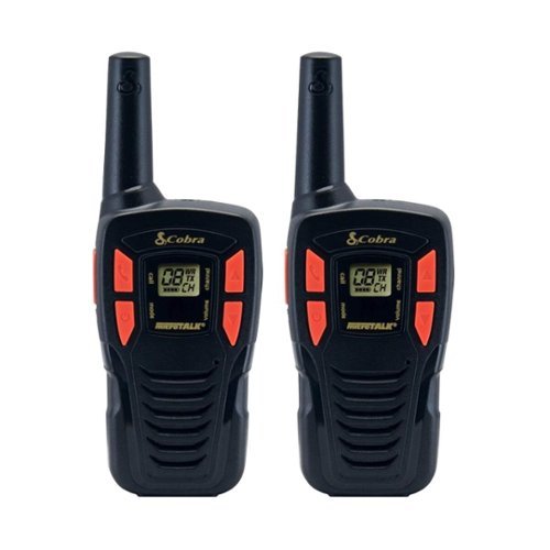 Cobra - MicroTALK 16-Mile, 22-Channel FRS/GMRS 2-Way Radios (Pair) - Red/Black