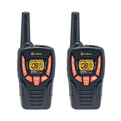Cobra - MicroTALK 23-Mile, 22-Channel FRS/GMRS 2-Way Radios (Pair) - Red/Black-Angle_Standard 
