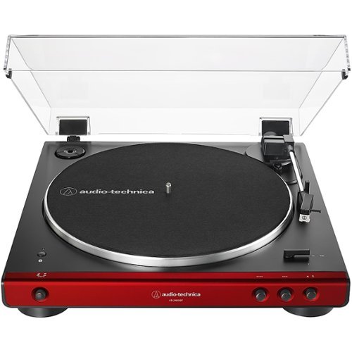 Image of Audio-Technica - ATLP60X Bluetooth Stereo Turntable - Red/Black