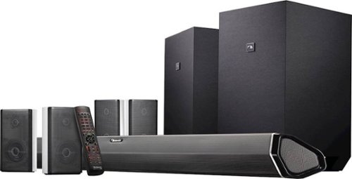 Nakamichi - Shockwafe 9.2.4-Channel 1000W Soundbar System with Dual 10" Wireless Subwoofers and Dolby Atmos - Black