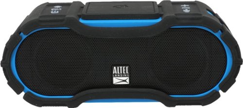  Altec Lansing - BoomJacket Jolt IMW581L Portable Bluetooth Speaker with Qi Wireless Charging Pad - Royal Blue