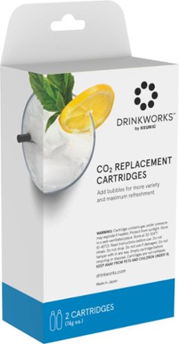 Keurig - CO2 Cartridge for Drinkworks Home Bar (2-Pack) - Silver
