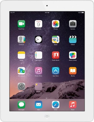 Apple - Geek Squad Certified Refurbished iPad with Retina display with Wi-Fi - 16GB - White