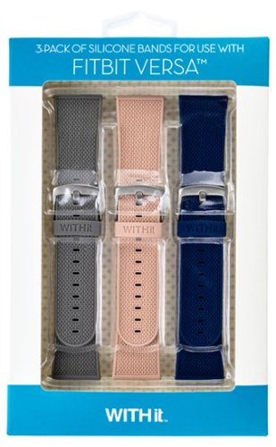 WITHit Band Kit for Fitbit Versa and Versa 2 (3-Pack) - Navy/Light Gray/Blush Pink BUY IN UAE