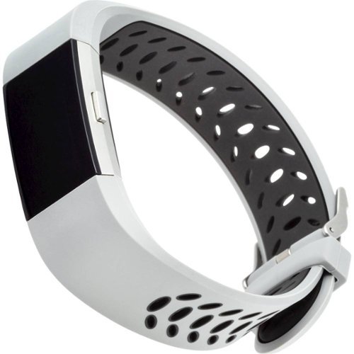 WITHit - Silicone Sport Band for Fitbit Charge 2 - Gray/Black