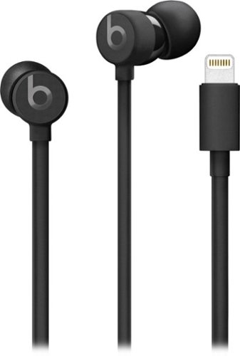 Beats by Dr. Dre - Geek Squad Certified Refurbished urBeats³ Earphones with Lightning Connector - Black