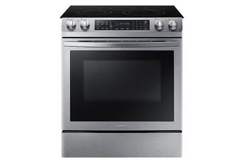  Samsung - 5.8 Cu. Ft. Self-Cleaning Slide-In Electric Convection Range