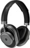 Master & Dynamic - MW65 Wireless Noise Cancelling Over-the-Ear Headphones - Black Leather/Gunmetal-Front_Standard
