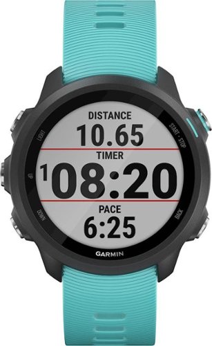 Garmin - Forerunner 245 Music GPS Smartwatch 42mm Fiber-Reinforced Polymer - Aqua